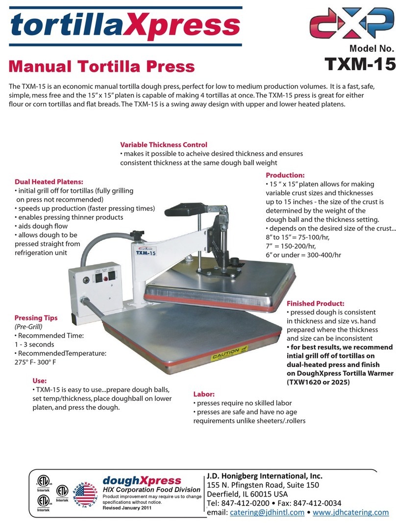 DOUGHXPRESS TXM-15 manual