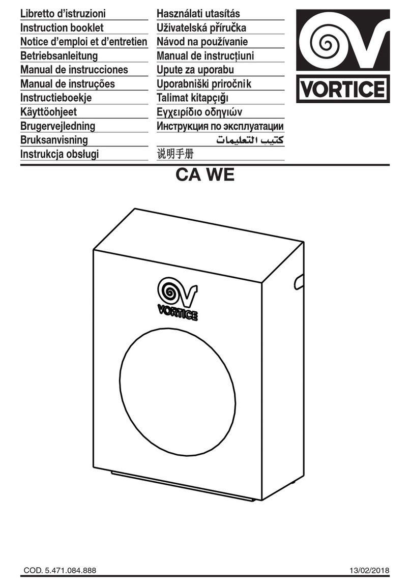 Vortice CA WE Instruction booklet