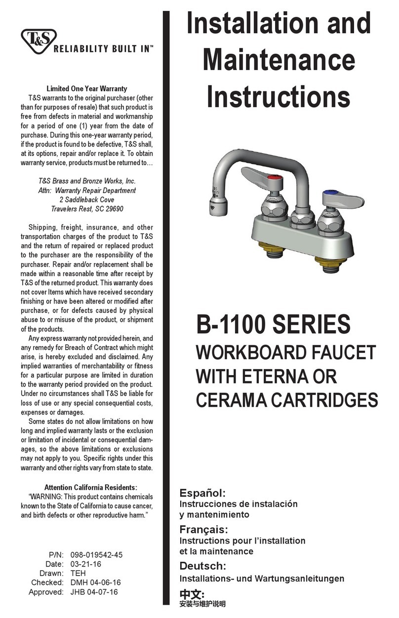 T&S B-1100 SERIES User manual