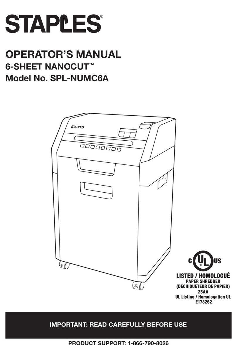 Staples NANOCUT SPL-NUMC6A Operator's manual