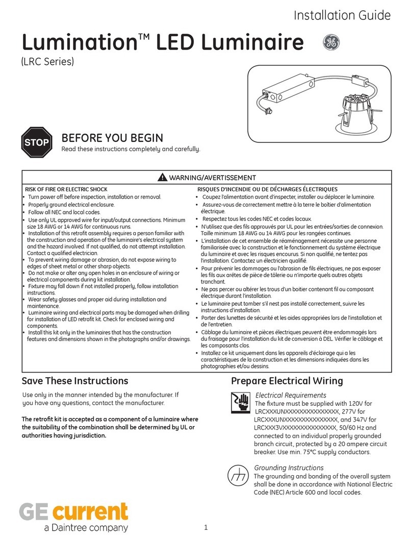 GE Lumination LRC Series User manual
