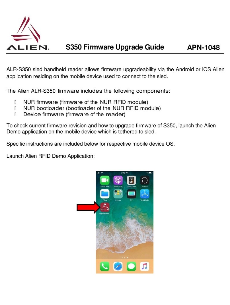 Alien ALR-S350 Firmware upgrade guide