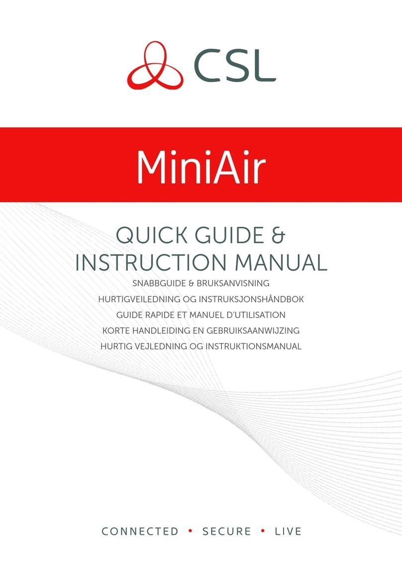 CSL MiniAir QUICK GUIDE & INSTRUCTION MANUAL