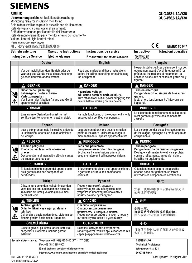 Siemens SIRIUS 3UG4581-1AW30 User manual