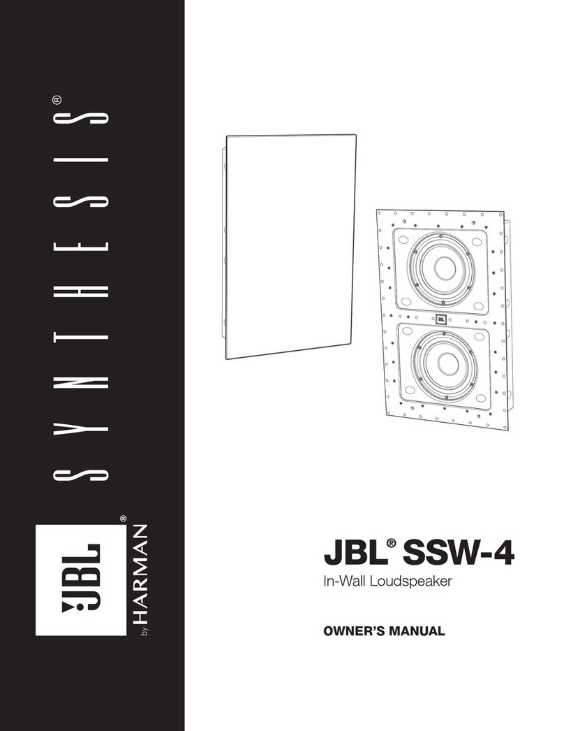 Harman JBL Synthesis SSW-4 owner's manual