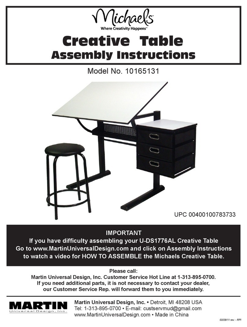 Martin Universal Design Michaels Creative Table 10165131 User manual Martin Universal Design Michaels Creative Table 10165131 User manual
