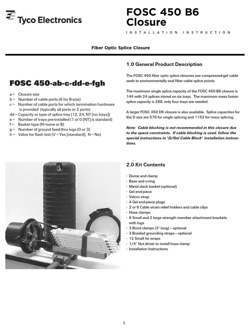 Tyco Electronics FOSC 450 B6 User manual