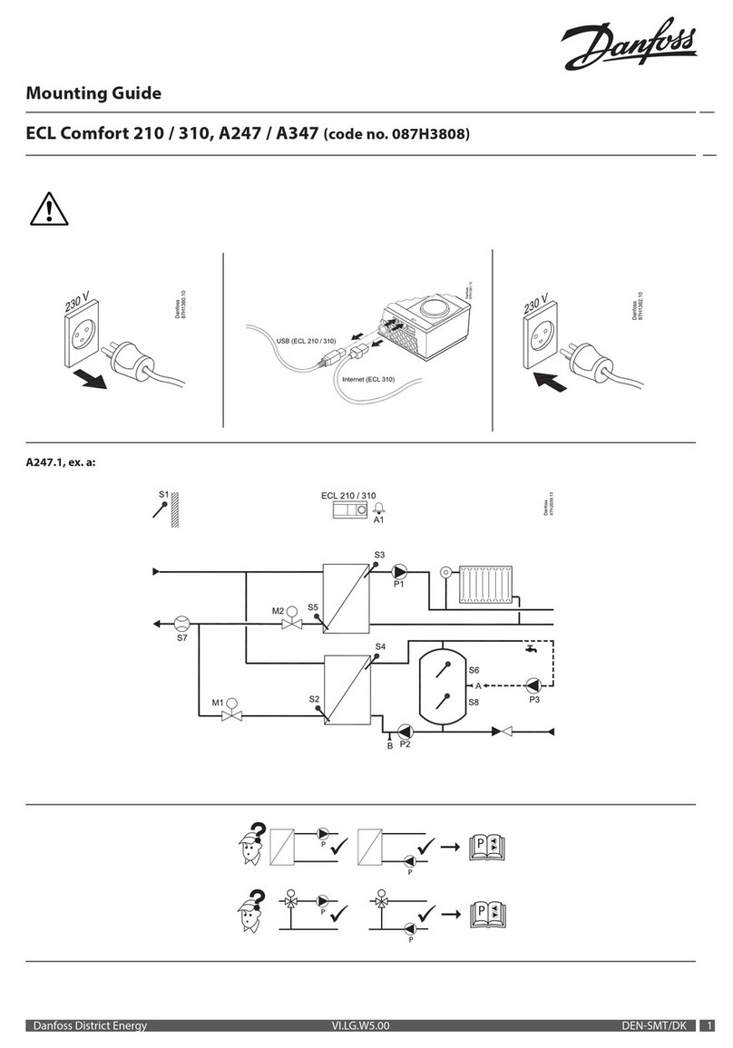 Danfoss ECL Comfort 210 Mounting guide