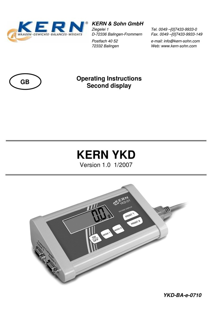KERN YKD Series User manual