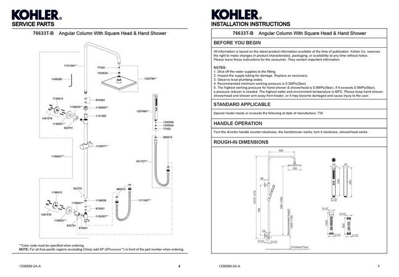 Kohler 76633T-B User manual