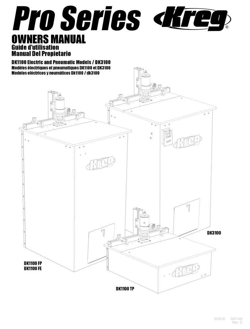 Kreg Pro Series owner's manual