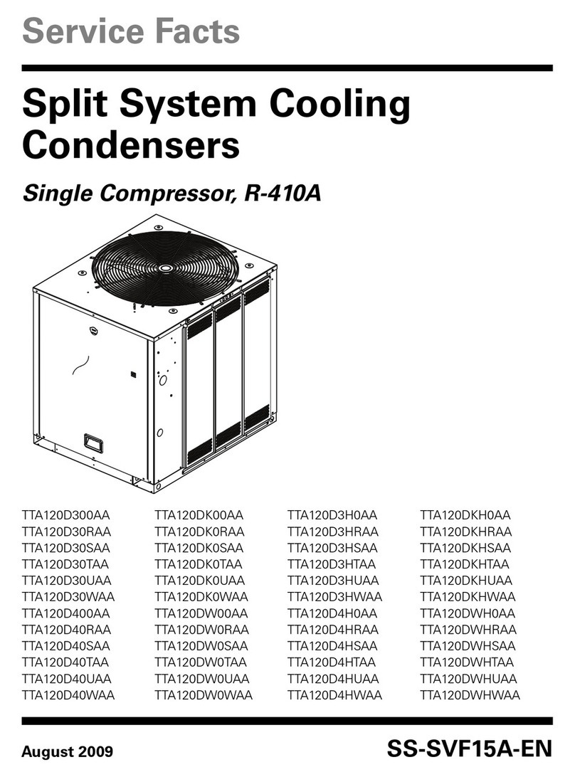 Trane TTA120D300AA Service manual Trane TTA120D300AA Service manual