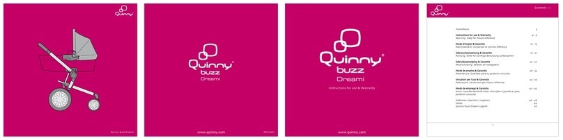 Quinny Buzz Dreami legend Instructions for use & warranty