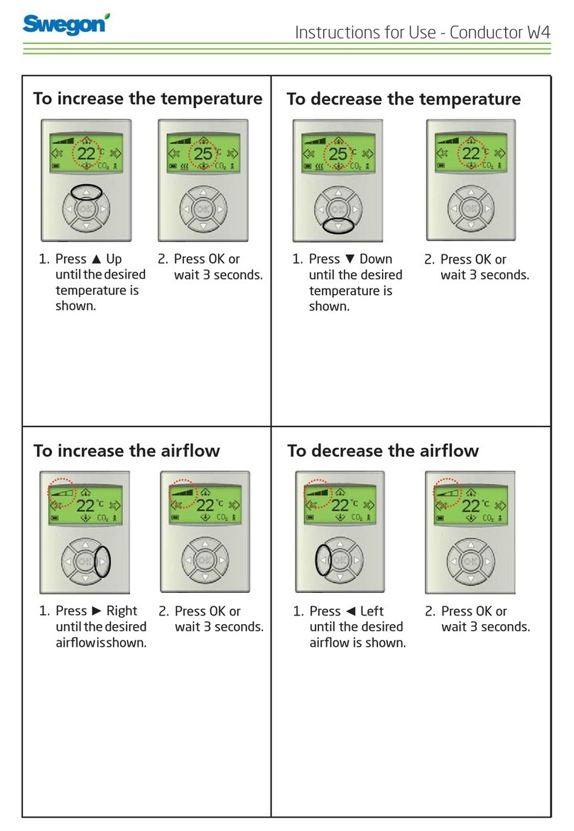 Swegon Conductor W4 Instructions for use