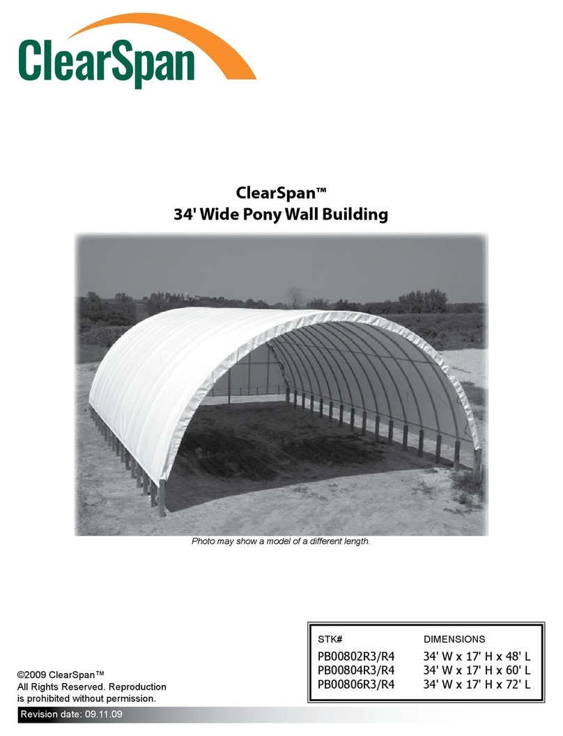 ClearSpan 34' Wide Pony Wall Building User manual