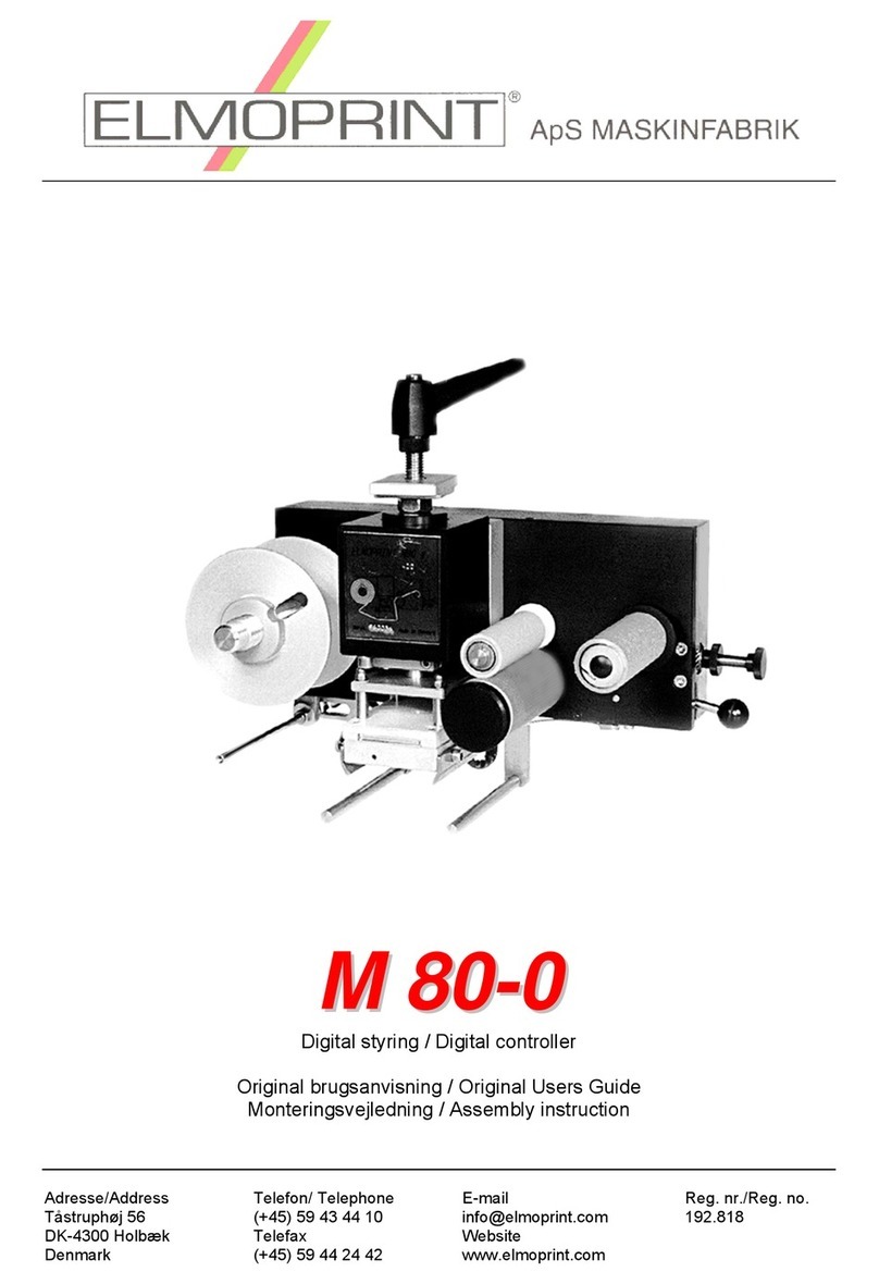 ELMOPRINT M 80-0 Original user guide