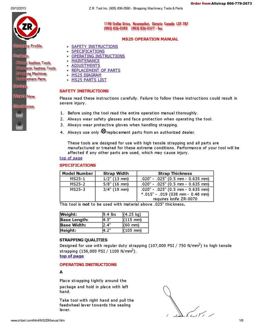 Z.R. Tools MS25-1 Operation manual