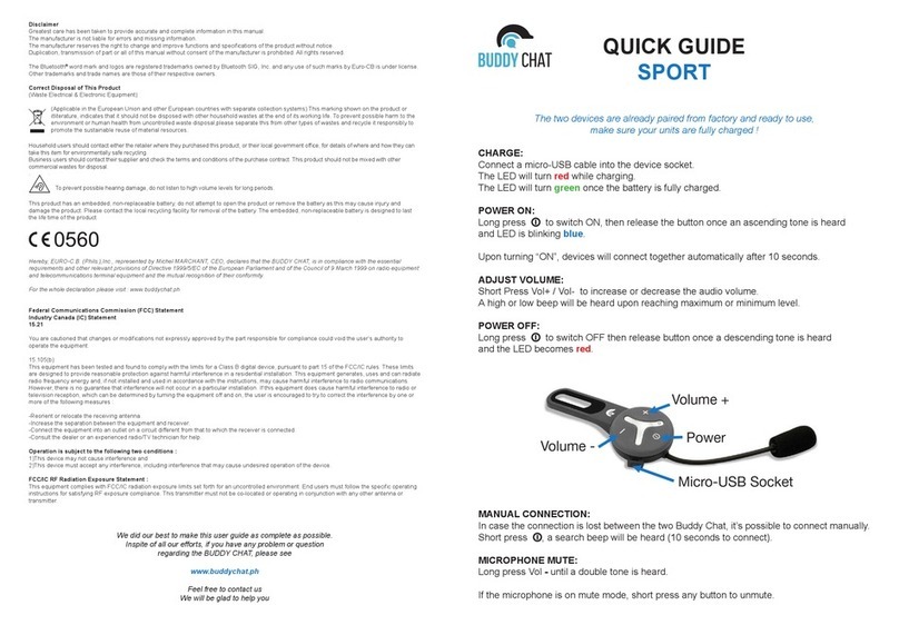 Buddy Chat SPORT User manual
