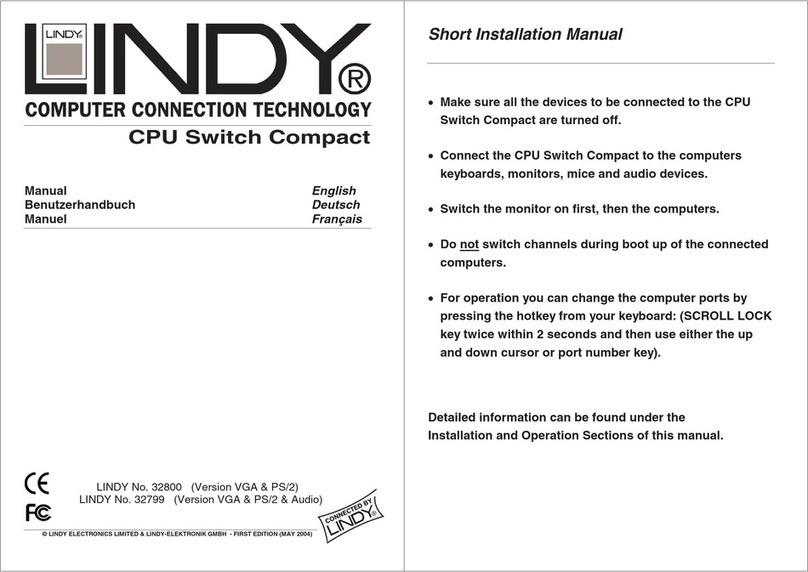 Lindy CPU Switch Compact 32800 User manual Lindy CPU Switch Compact 32800 User manual