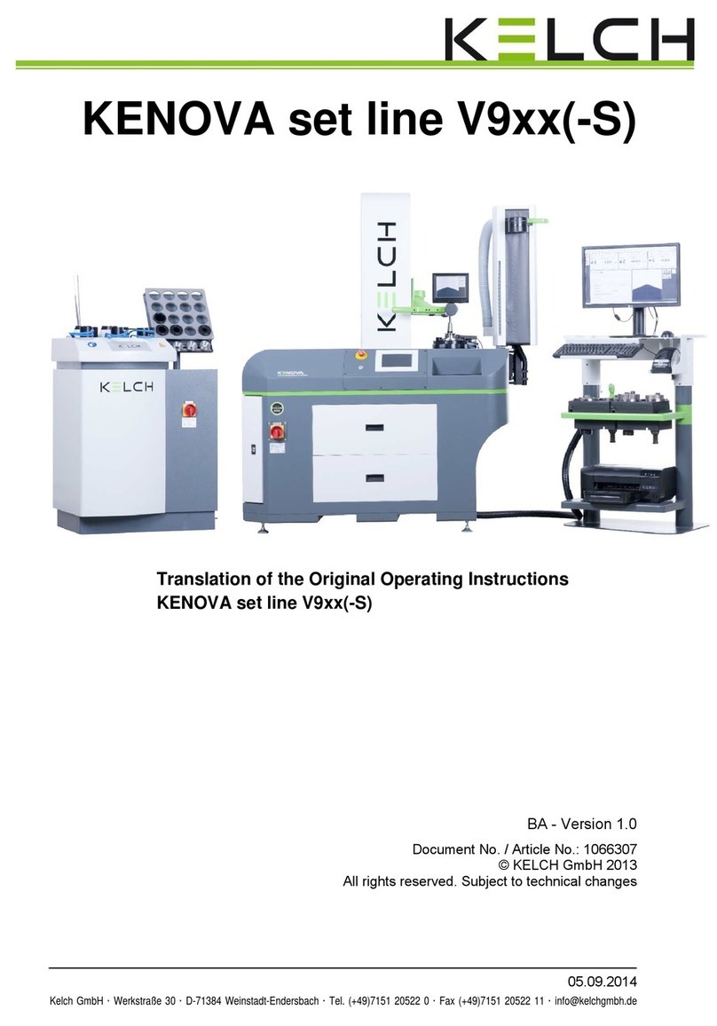 KELCH KENOVA set line V9 Series operating instructions