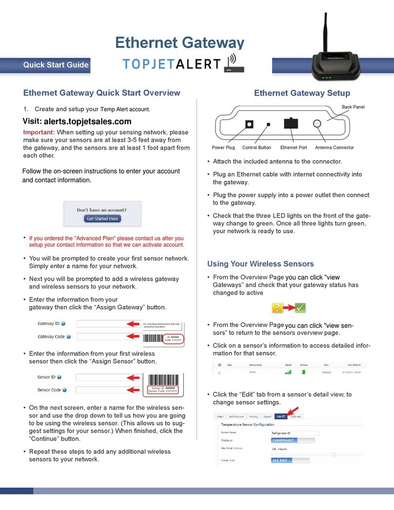 TopJet Alert Ethernet Gateway quick start guide TopJet Alert Ethernet Gateway quick start guide