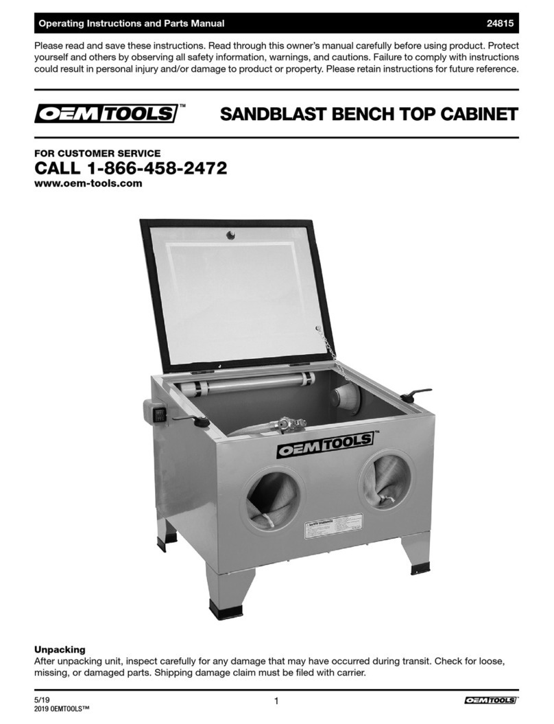 OEM Tools 24815 Operating instructions and parts manual