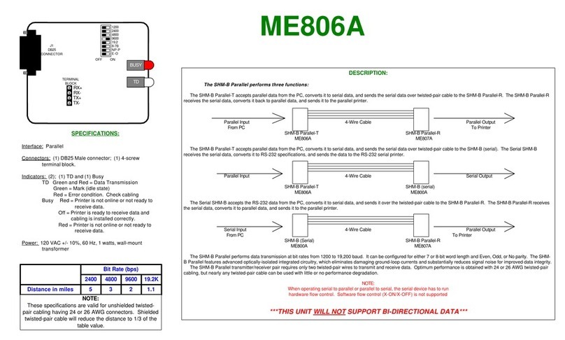 Black Box ME806A quick start guide