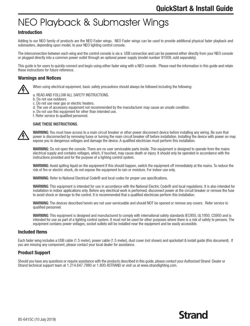 Strand NEO Series Quick Start Install Guide