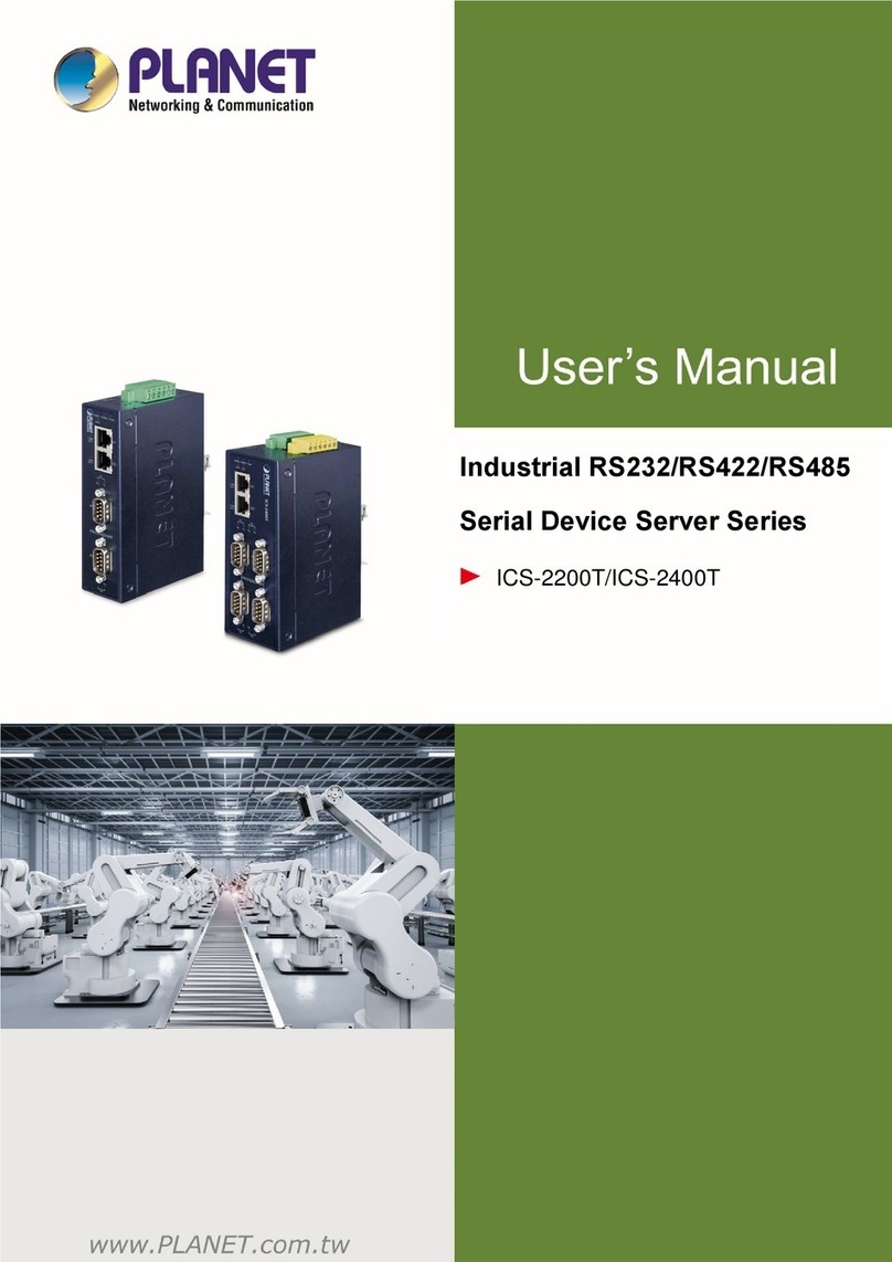 Planet Networking & Communication Serial Device Server Series user manual Planet Networking & Communication Serial Device Server Series user manual