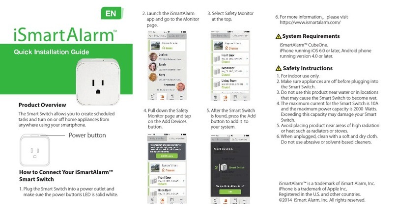 iSmartAlarm Smart Switch User manual