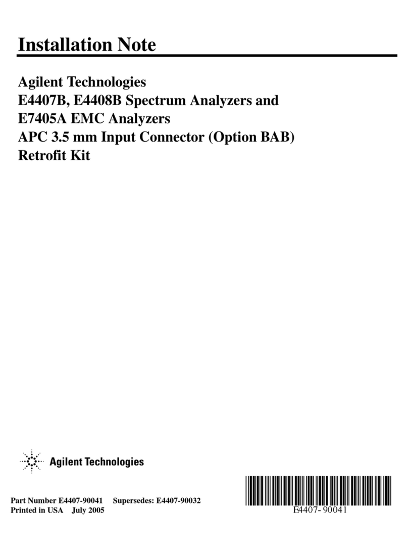 Agilent Technologies ESA-E E4407B Installation and operation manual