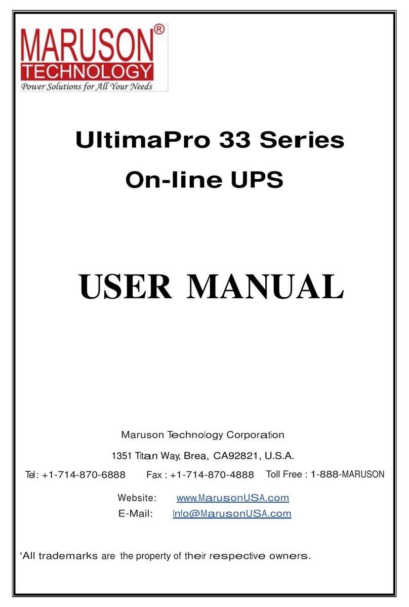 Maruson UltimaPro 33 Series User manual