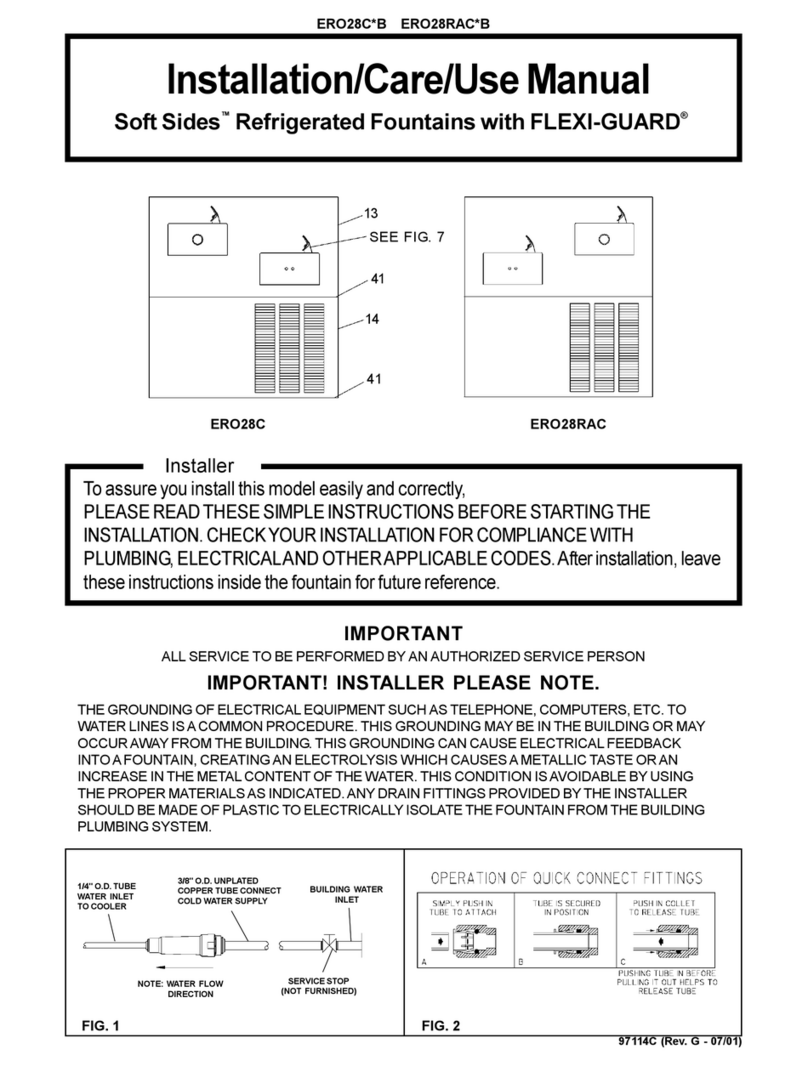 Elkay Soft Sides ERO28C B Series Installation, care & use manual