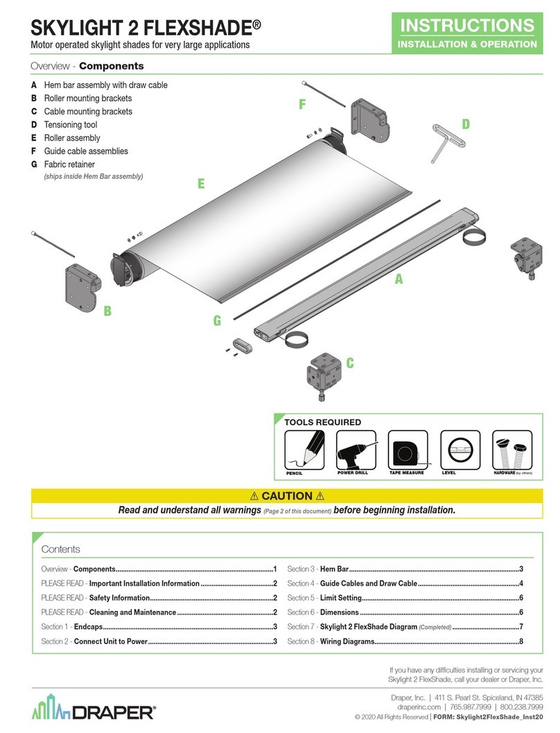 Draper SKYLIGHT 2 FLEXSHADE User manual