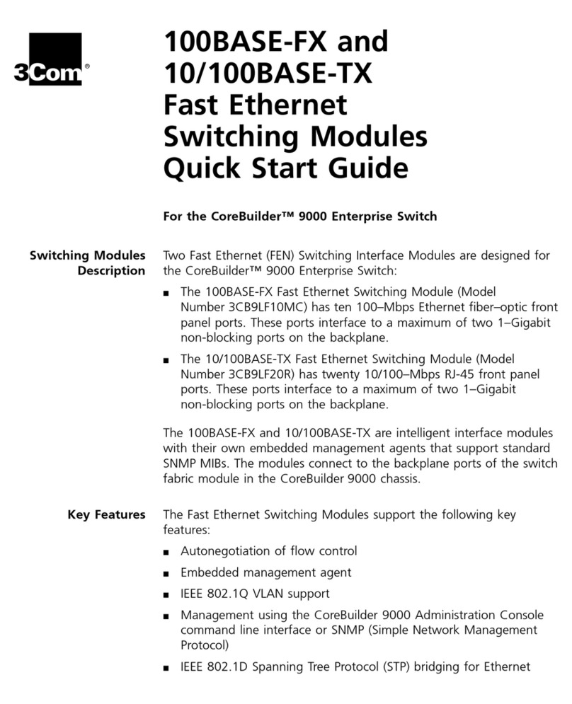 3Com 100BASE-FX DISTANCE EXTENDER User manual