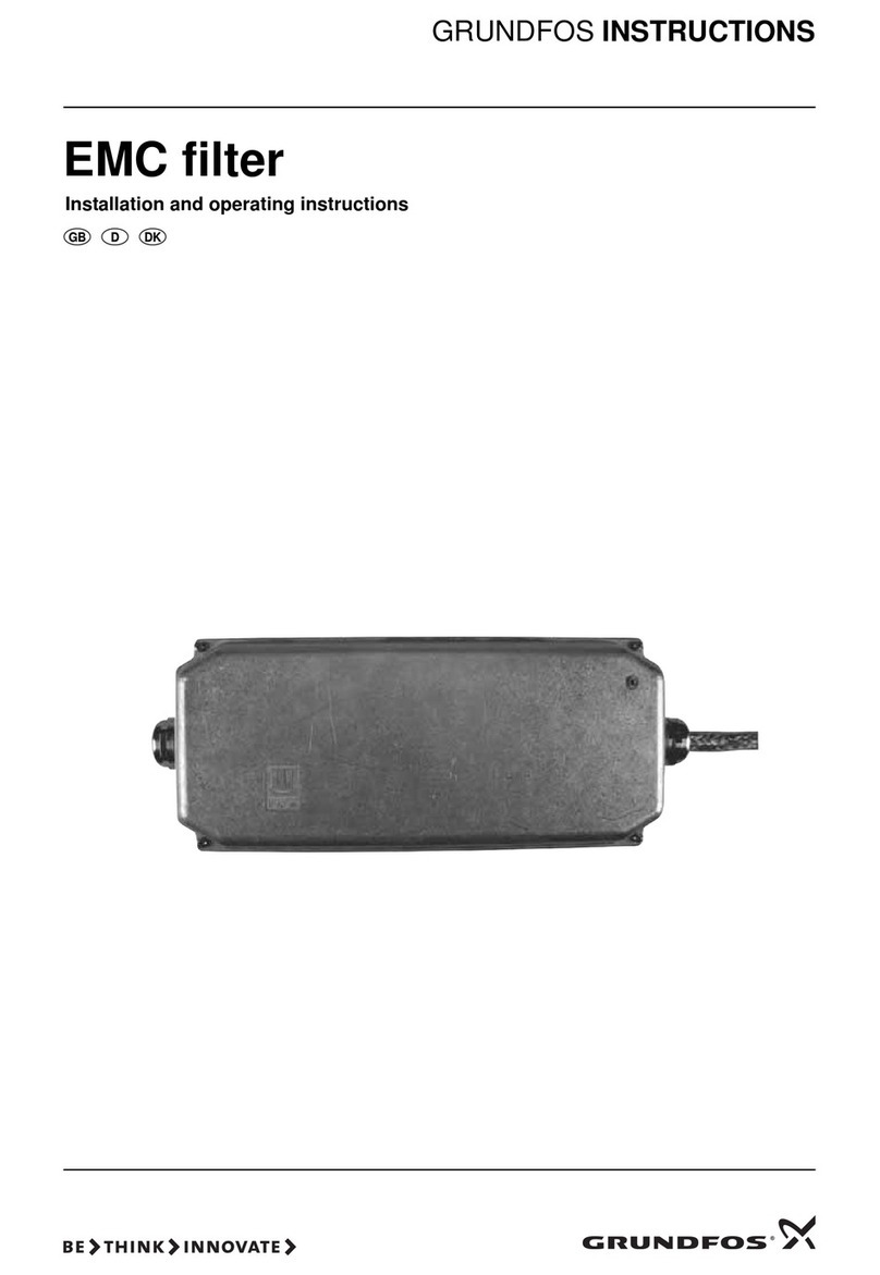 Grundfos EMC filter Installation and operating instructions