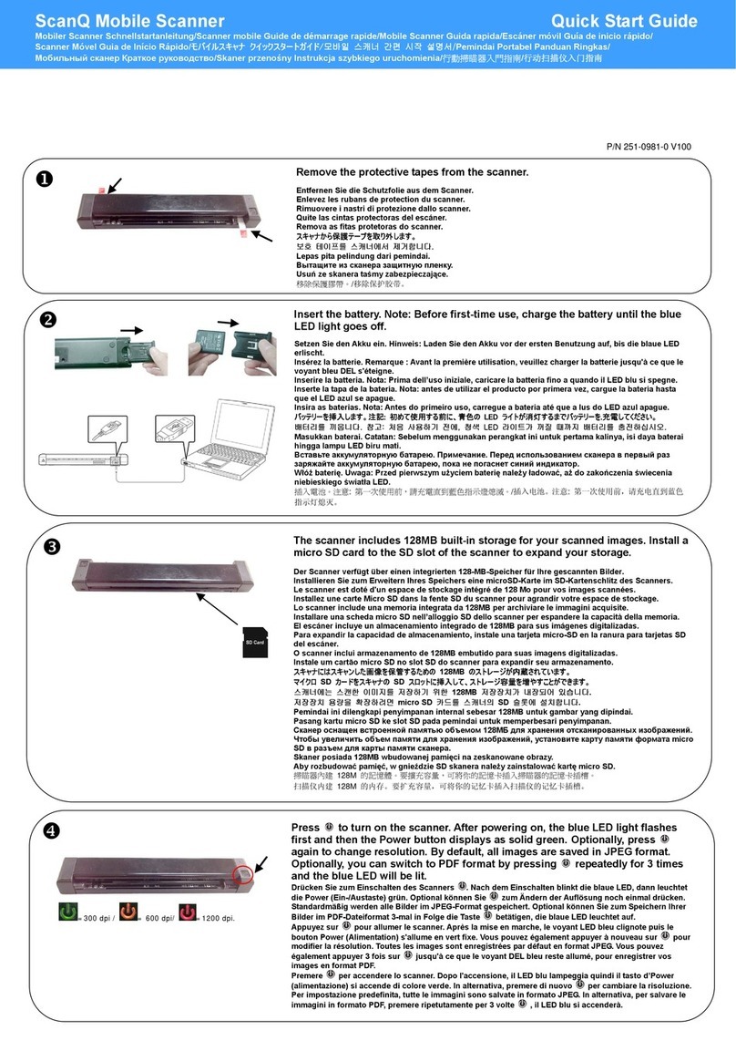 Avision ScanQ User manual
