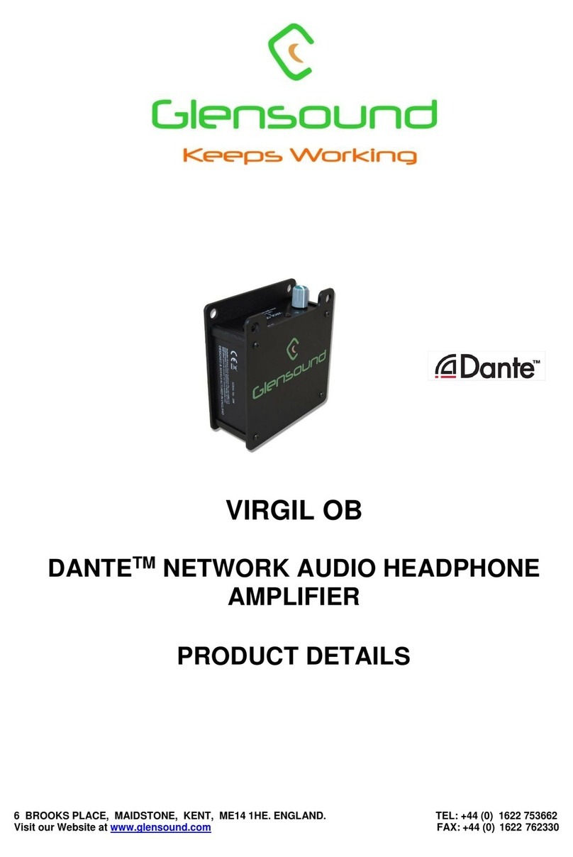 Glensound DANTE VIRGIL OB Installation guide Glensound DANTE VIRGIL OB Installation guide