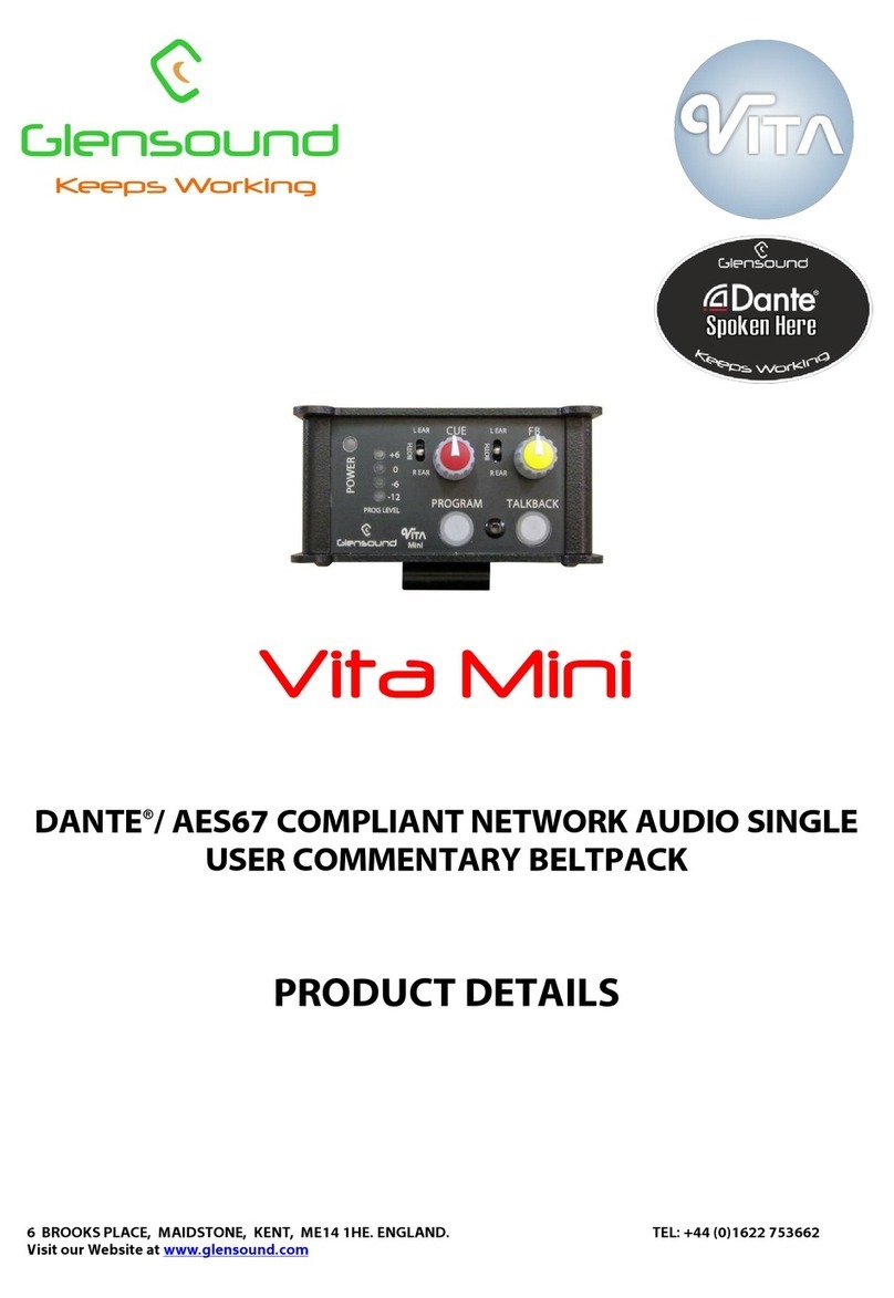 Glensound DANTE Vita Mini Installation guide