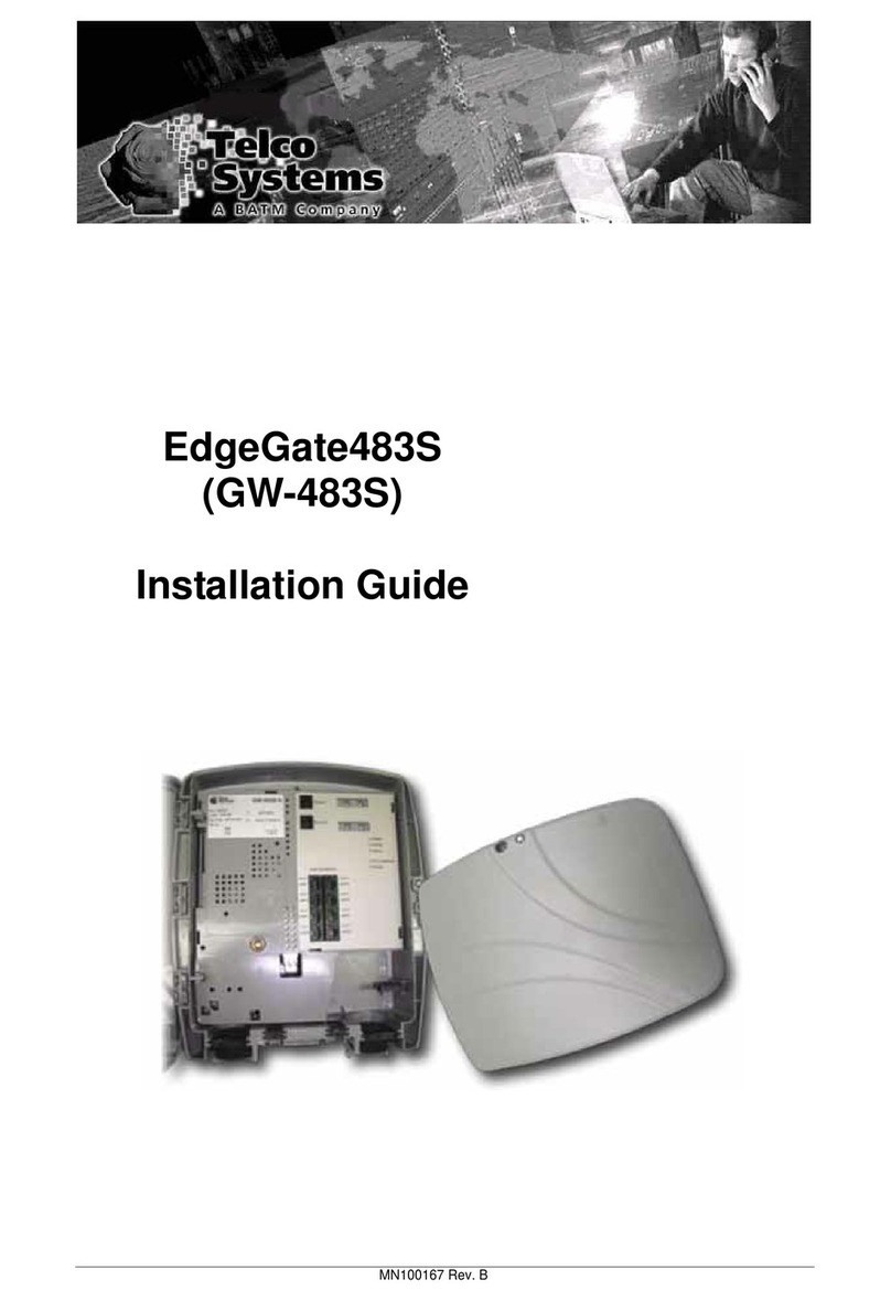 Telco Systems EdgeGate483S installation guide