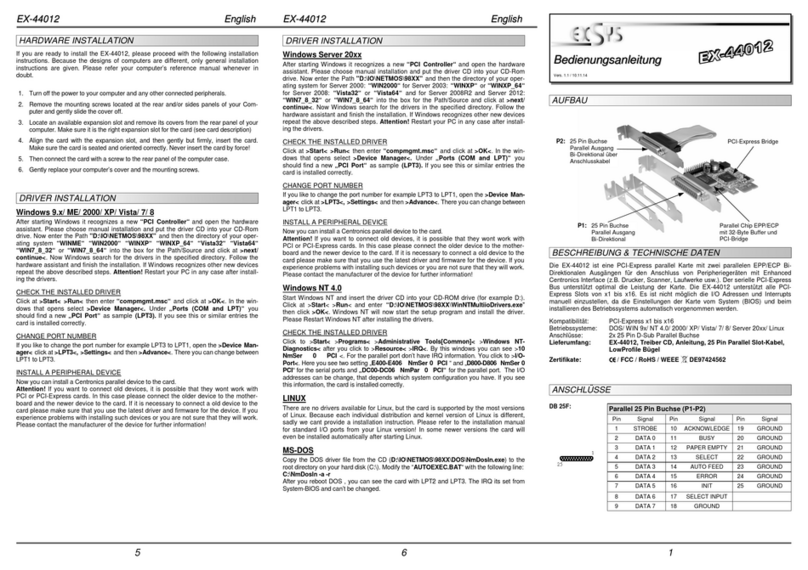 Exsys EX-44012 quick start guide