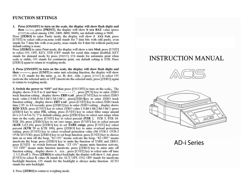 ACIS AD-300i instruction manual