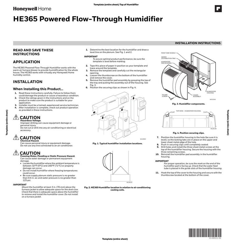 Honeywell Home HE365 User manual Honeywell Home HE365 User manual