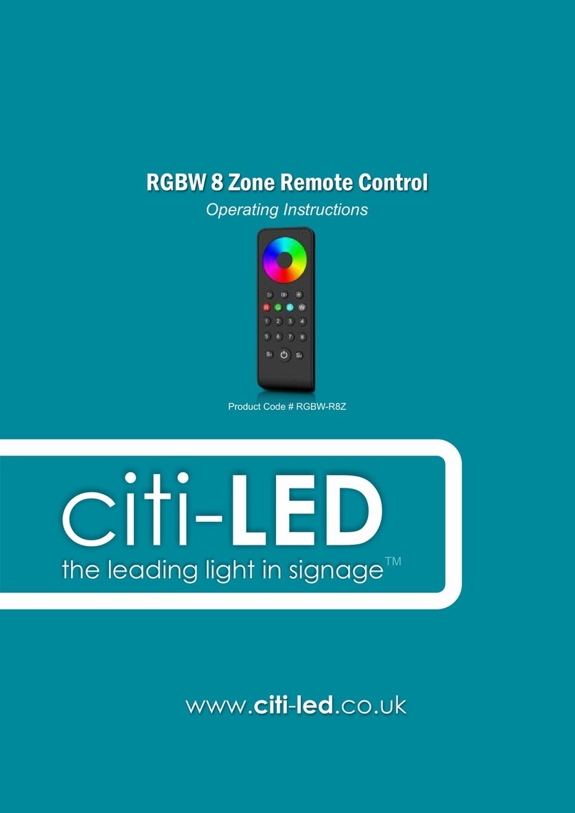 Citi-LED RGBW-R8Z operating instructions