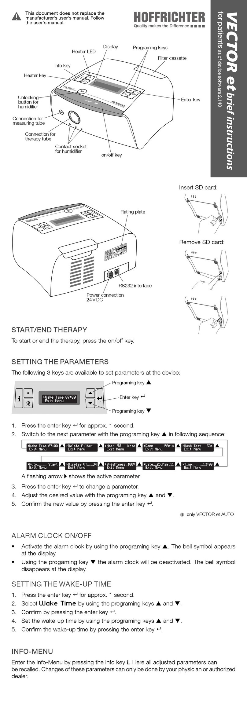 Hoffrichter VECTOR et Reference guide