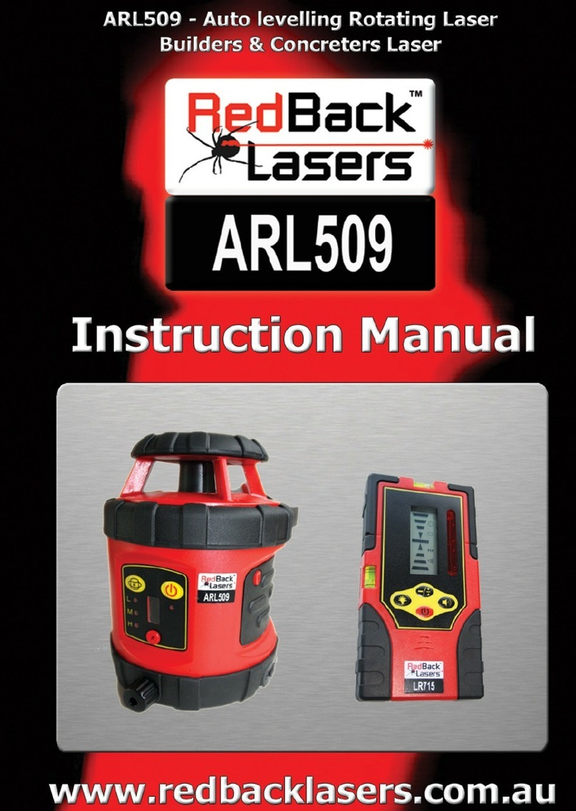 RedBack Lasers ARL509 instruction manual