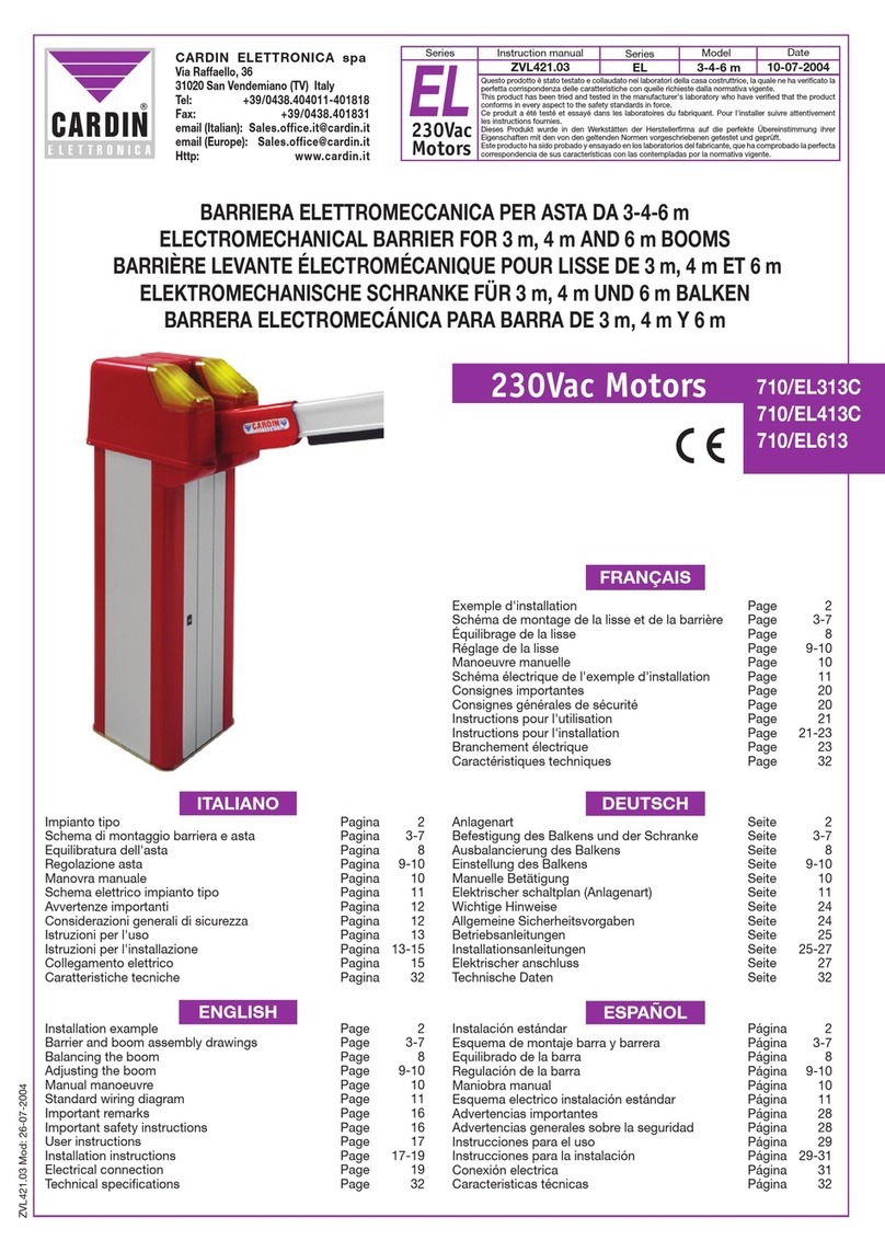 Cardin Elettronica EL Series instruction manual