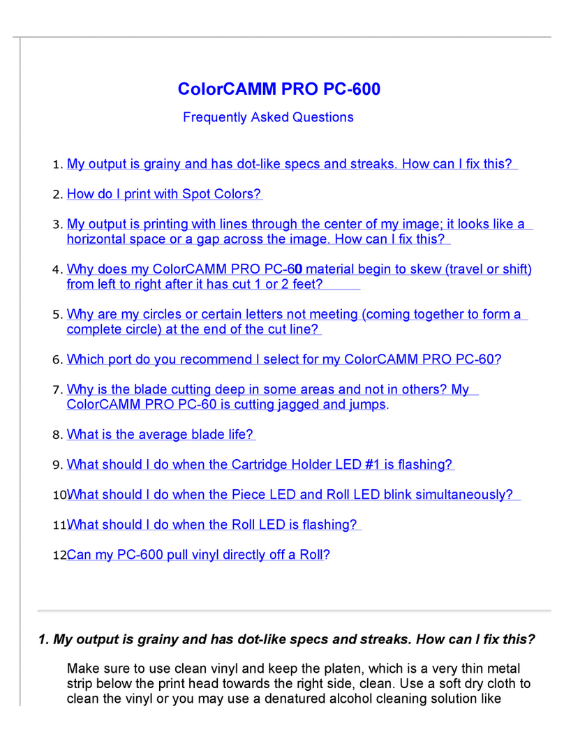 Roland ColorCAMM PRO PC-600 Instruction Manual Roland ColorCAMM PRO PC-600 Instruction Manual