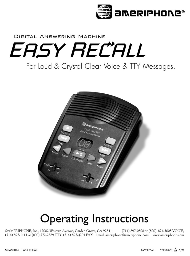 Ameriphone Easy Recall User manual