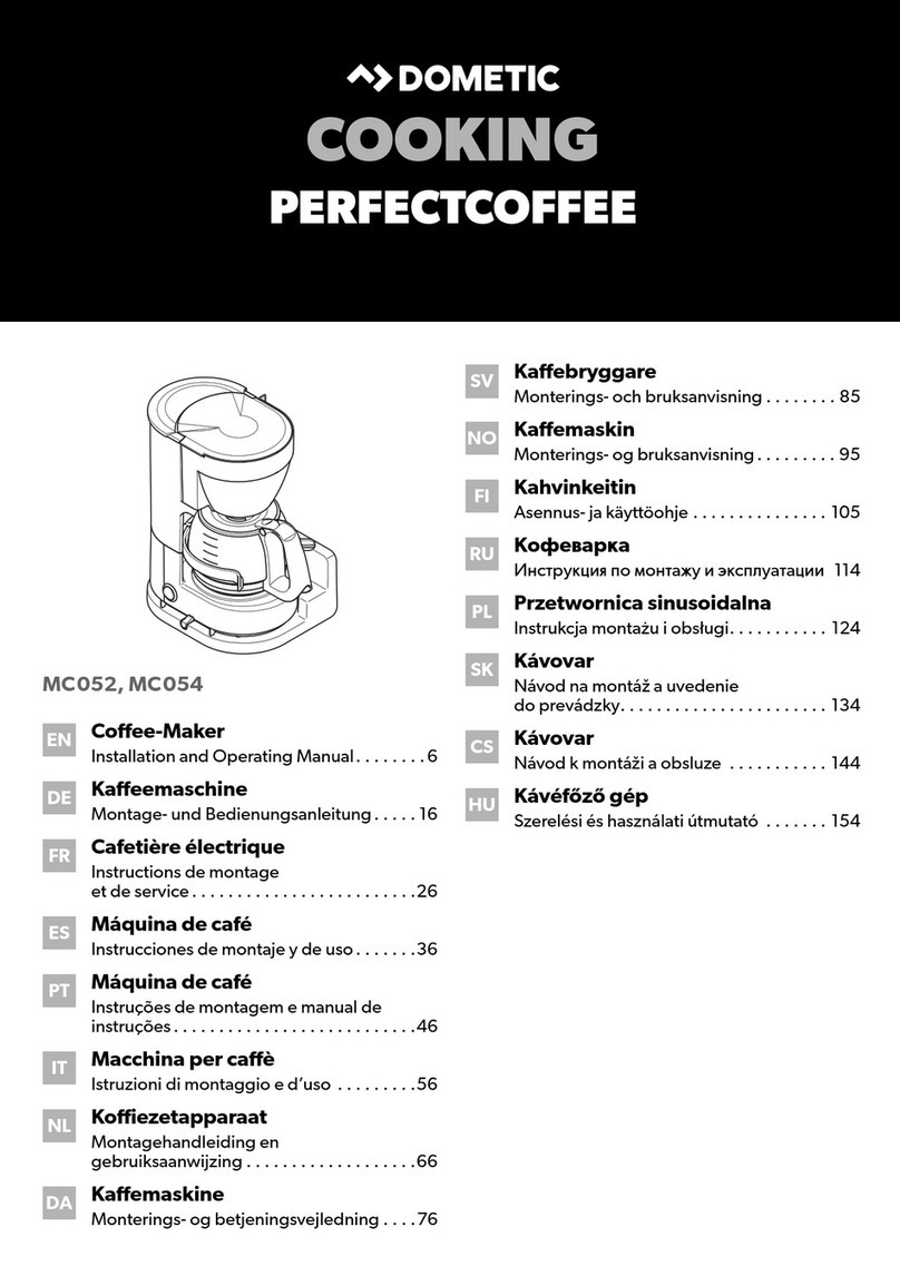 Dometic MC052 Installation and operating manual